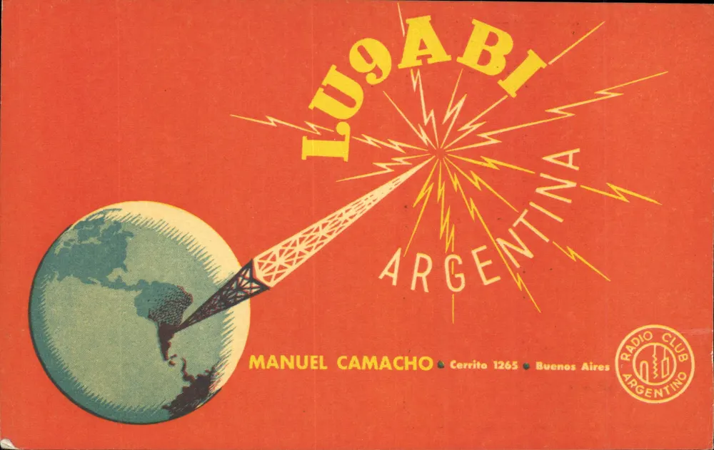 Funkantenne — LU9ABI — Manuel Camacho, Buenos Aires - Vorderseite