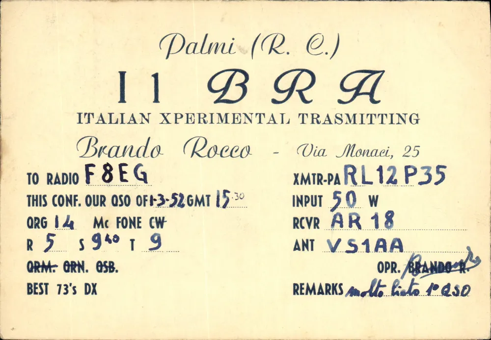 Palmi (R. C.) — italienische experimentelle Station — Verlag Brando Rocco, Via Monaci, 25 - Vorderseite