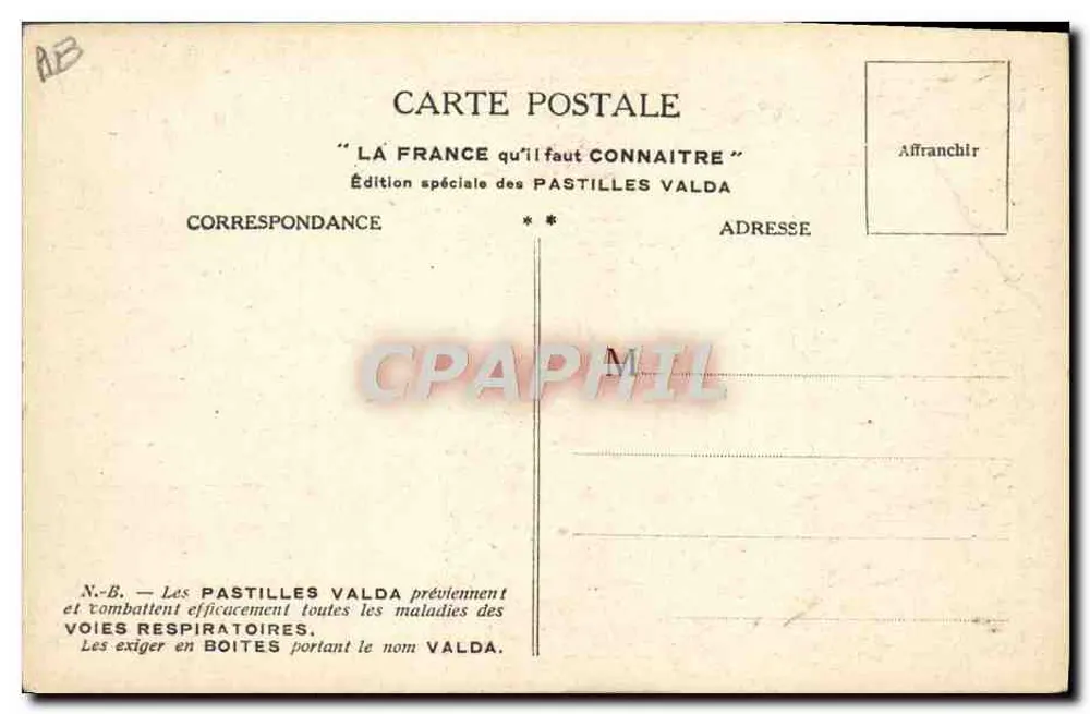 Laon — Catedral Notre-Dame e Ponte d'Arlon — Edição especial Pastilles Valda - Verso