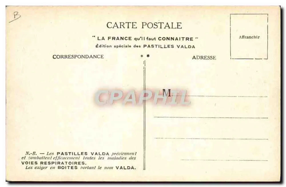 Digne — Velha e Nova Catedral — Digne, Sisteron, Barcelonnette, Castellane, Forcalquier — Edição especial Pastilles Valda - Verso