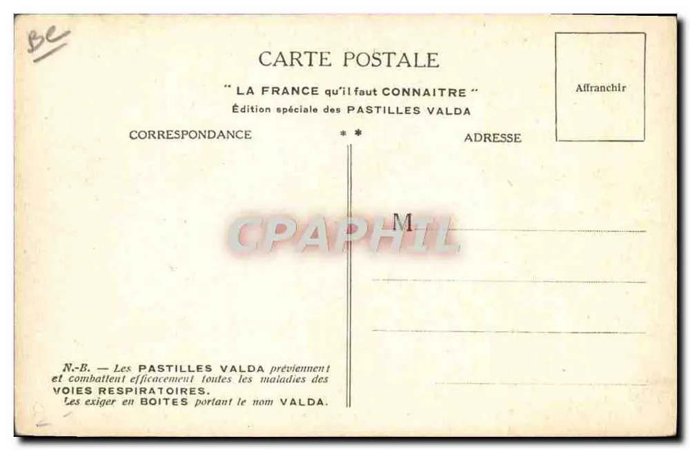 Toulouse — Hotel-de-Ville e Capitole — Edição especial Pastilles Valda - Verso
