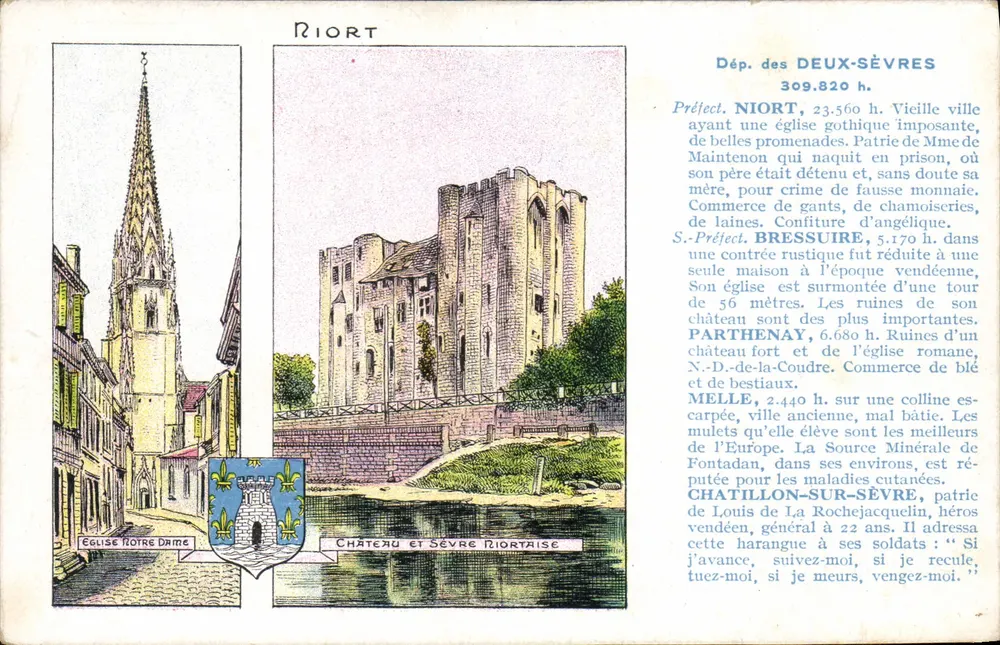 Riort — Katedra Najświętszej Maryi Panny i Zamek — Wydanie specjalne Pastilles Valda - Awers