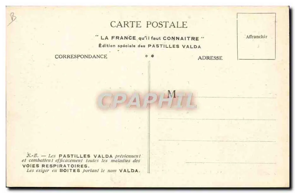 Chaumont — Viaduto da Linha Ferroviária — Edição Especial Pastilles Valda - Verso