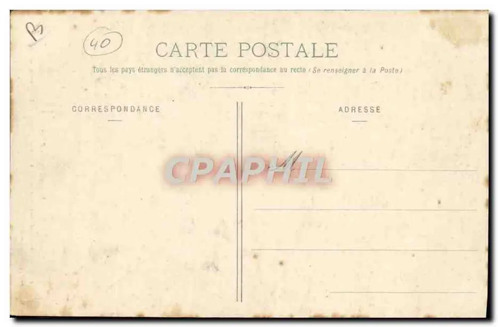 Berger Landais filant — F. Bornède, Arjozanx (Landes) - Verso