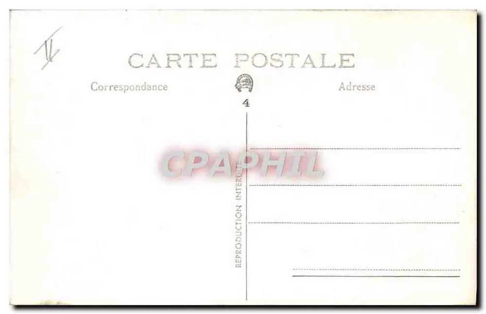 O navio Jeanne de Nermal — porto — reprodução postal - Verso