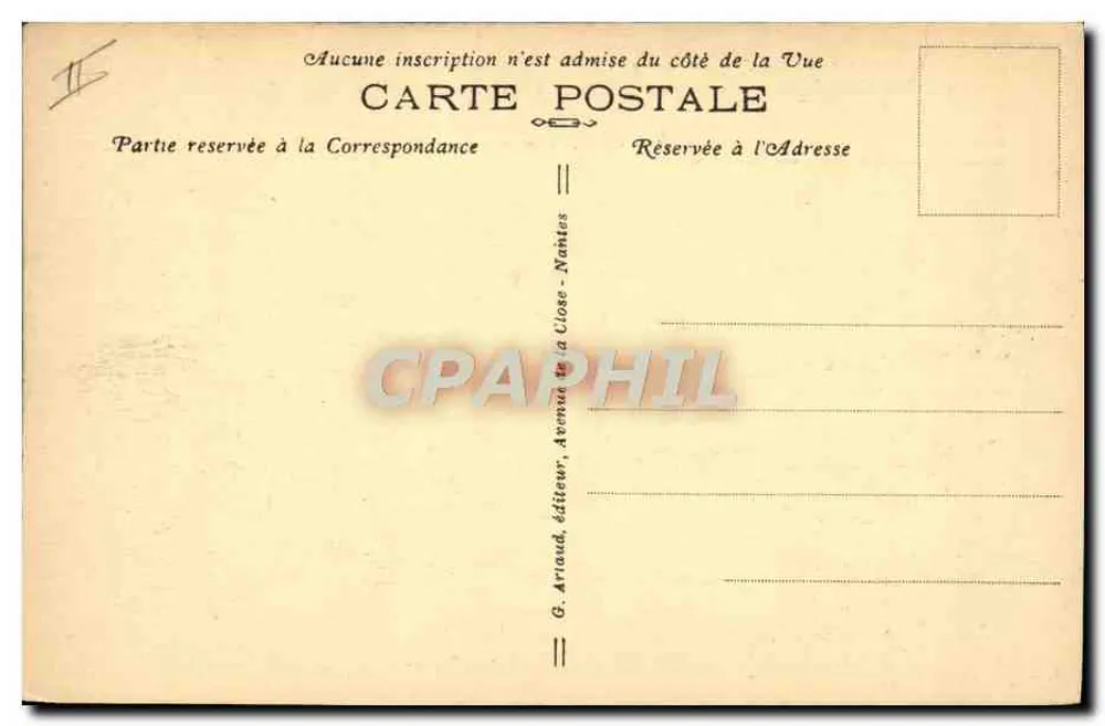 Der Transatlantische Liner "ILE DE FRANCE" — n°152 — G. Ariaud, Nantes - Rückseite