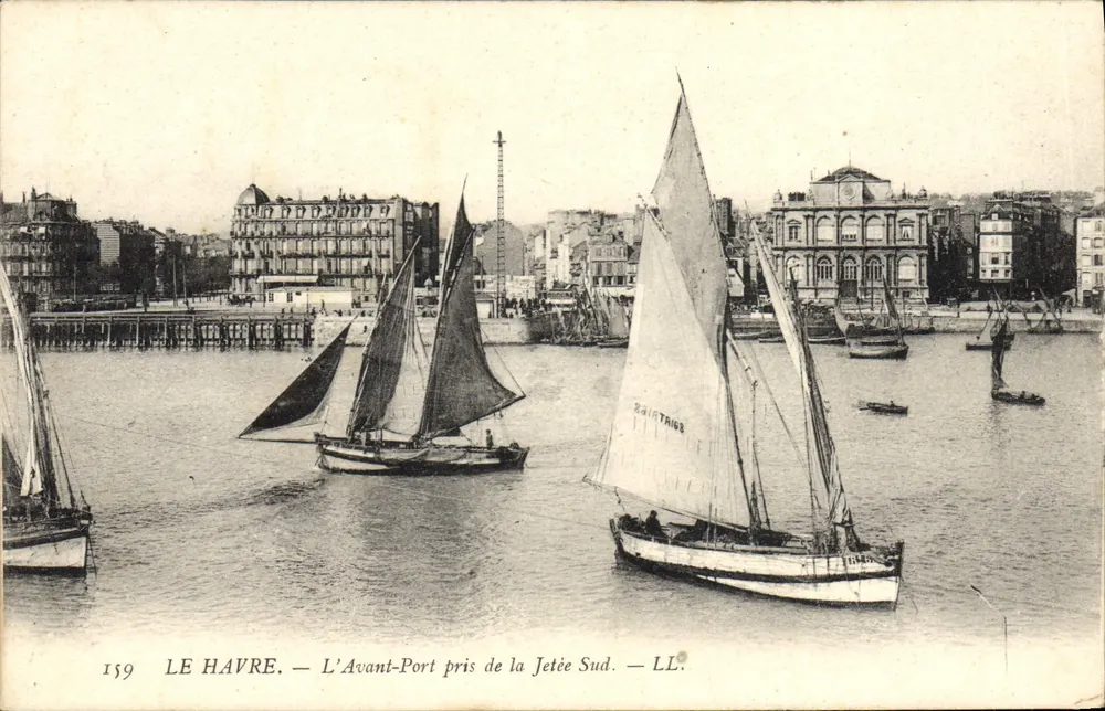 Le Havre — Der Avant-Port von der Süd-Jetty aus gesehen — LL. — Nr. 159 - Vorderseite