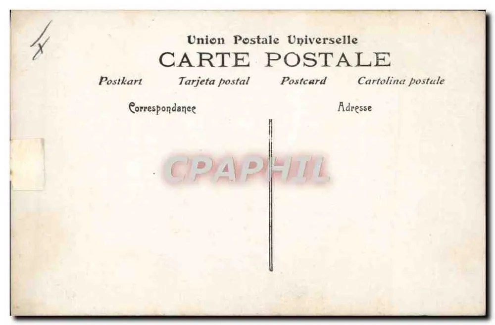 Zwei Personen, die im Meer herumplanschen — poetischer Text — Verlag Union Postale Universelle, Nr. 192 - Rückseite