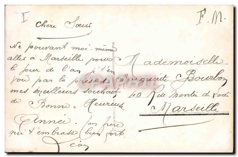 Die Fee des Efeus — Paar-Szene im Winter — anonymer Verleger, Nr. 710 - Rückseite