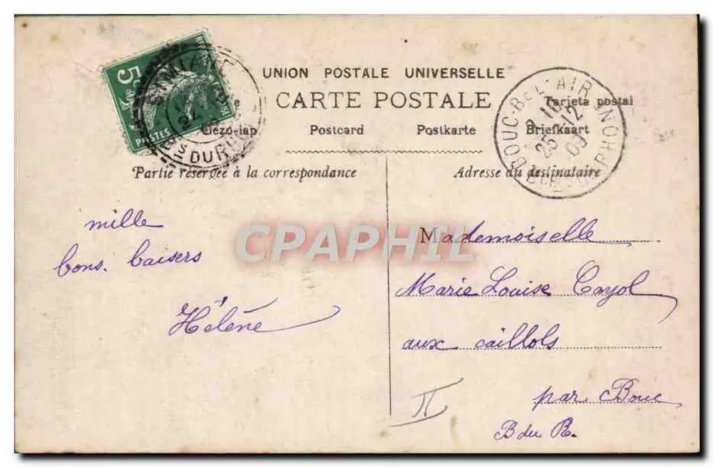 Nativität — Szene der Krippe — Renutlicher, Paris, n° 1644 - Rückseite