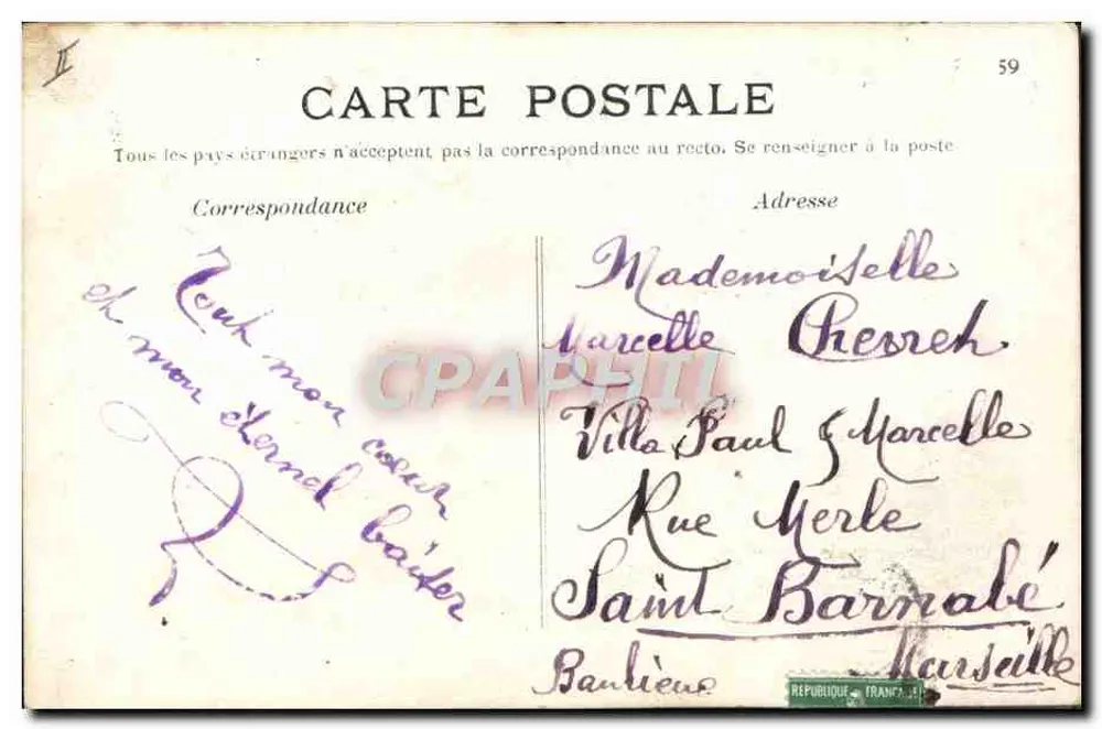 La Esmeralda und ihre Ziege Djali — Szene vor der Kathedrale Notre-Dame in Paris — Verlag A&S n°809 - Rückseite