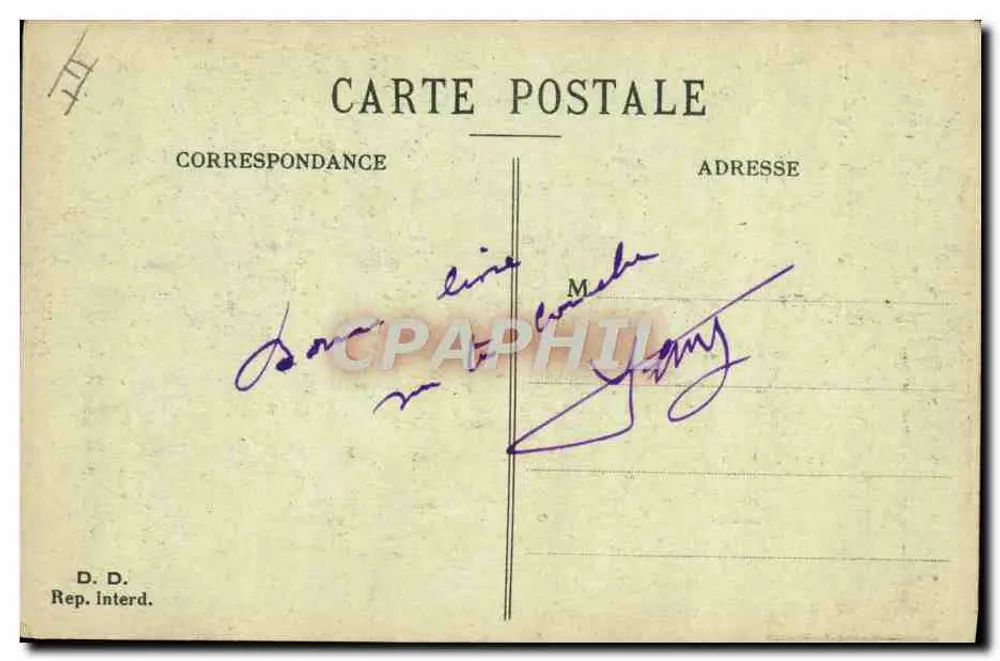 Soldados em cantina — Cartas — A. Gaillard - Verso