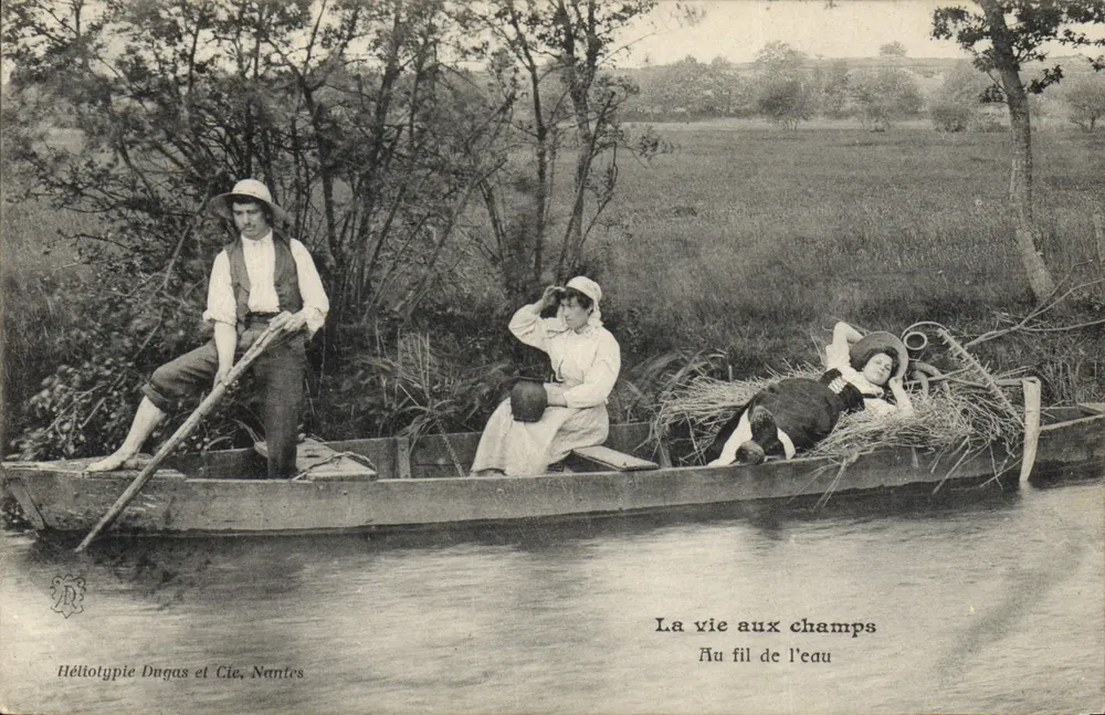 Das Leben auf dem Land — Am Wasser entlang — Héliotypie Dngas et Cie, Nantes - Vorderseite