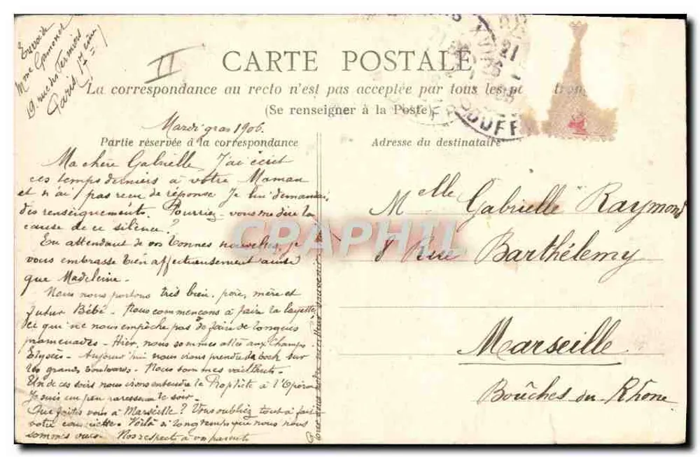 Mulher na beira de um lago — A vida nos campos — Héliotypie Dugas et Cie, Nantes, Série E - Verso