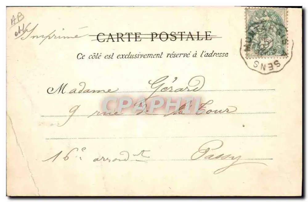 Der Pflüger — Das Leben auf dem Land — Verlag: Erdhua, Paris, Nr. 2043 - Rückseite