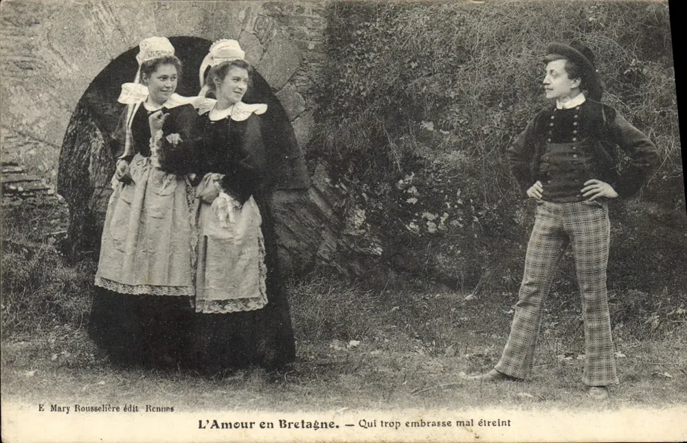 Liebe in der Bretagne — Wer zu viel küsst, umarmt schlecht — E. Mary Rousselière Verlag Rennes - Vorderseite