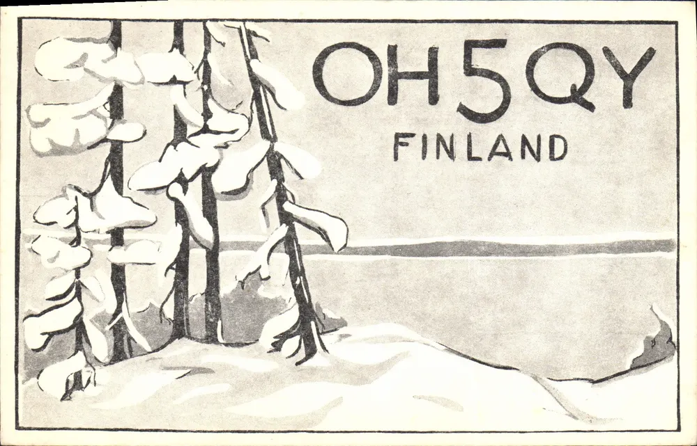 Winterlandschaft — Finnland — OH5QY - Vorderseite