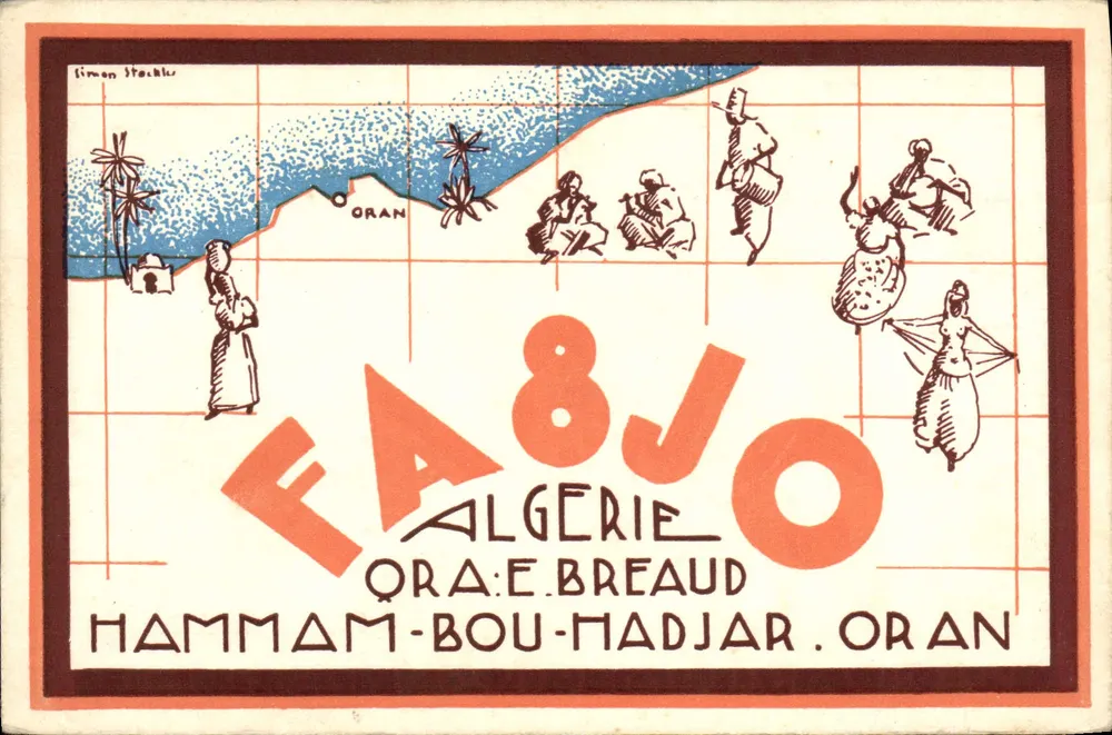 Hammam-Bou-Madjjar, Oran — Werbung für ein Kurhaus — Verlag E. Breaud, Nr. 73 - Vorderseite