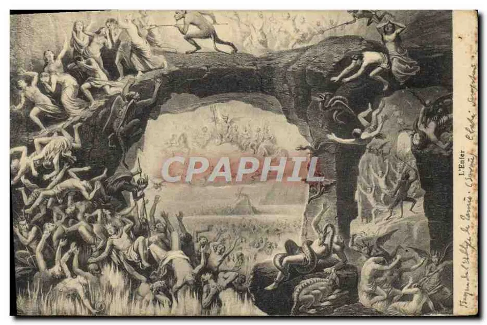 O Inferno — Cena do Inferno de Dante — Editor: Editor J. B. Lévy - Frente