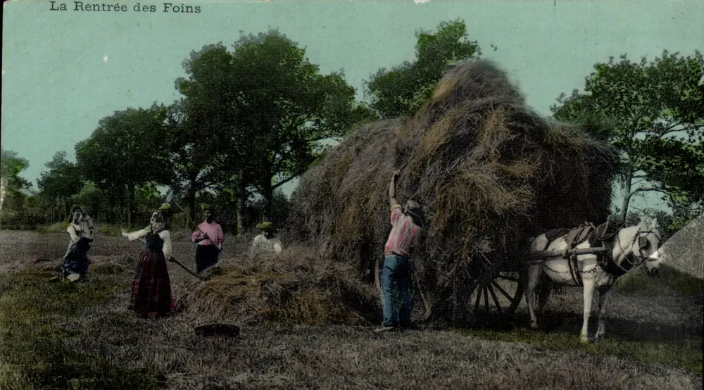 La Rentrée des Foin — Scene van oogst — Onbekende uitgever - Voorkant