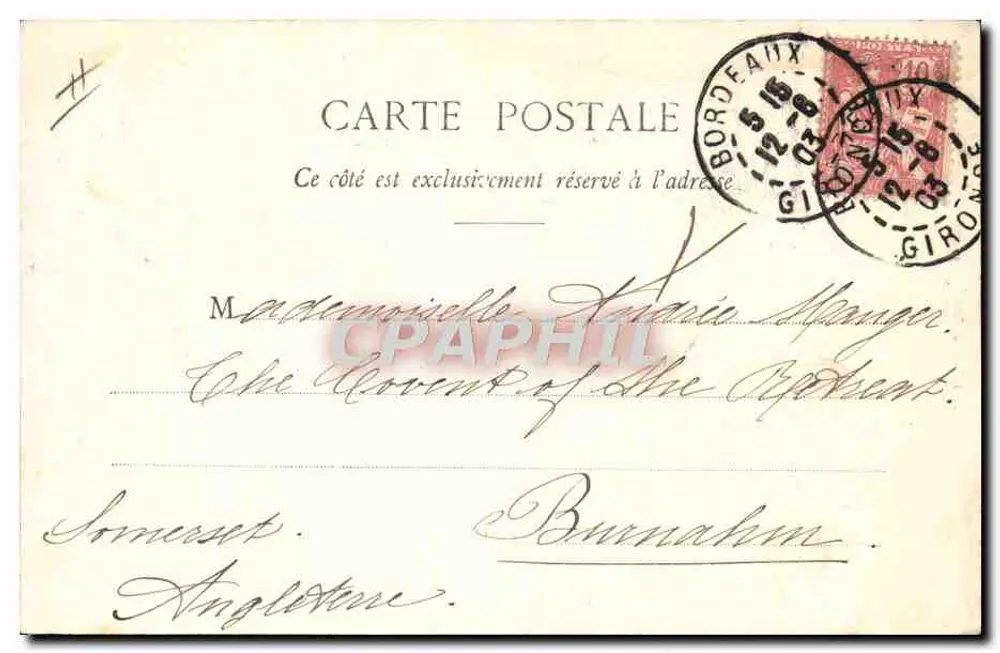 Bois de carneiros — Inglaterra — A. de Nussac, edição Guéré - Verso