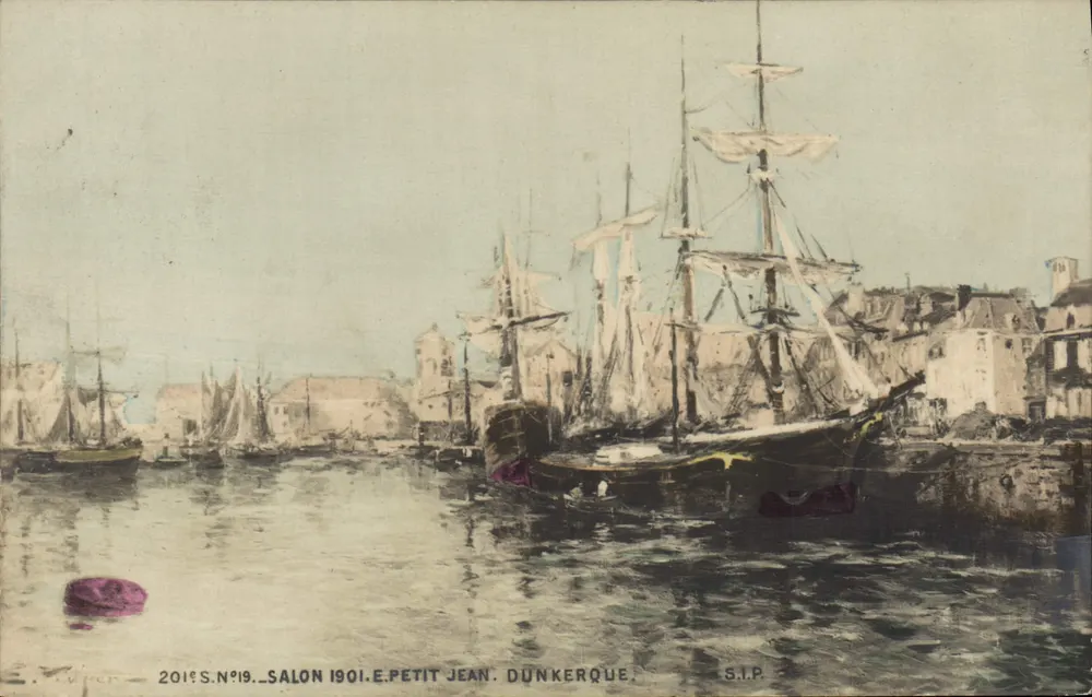 Hafen von Dunkerque — Seeblick — Salon 1901, Verlag Petit Jean, Nr. 19 - Vorderseite