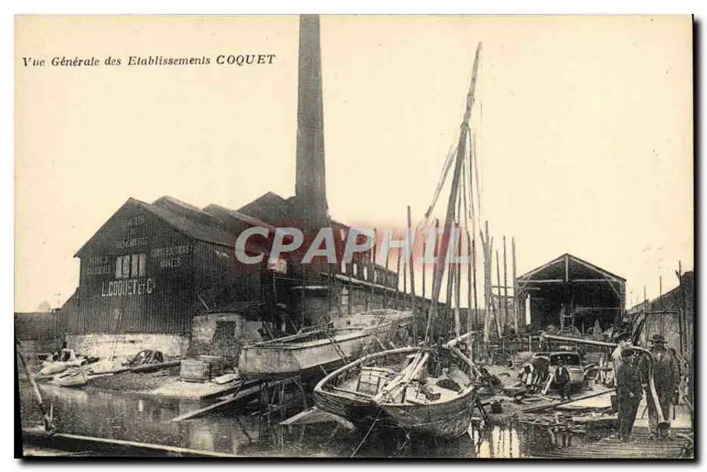 Allgemeiner Blick auf die COQUET-Anlagen — Fabriken und Werft — L. COQUET & Cie - Vorderseite