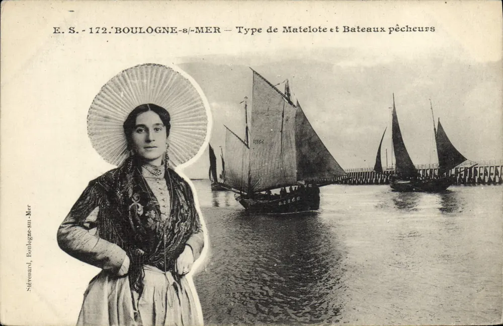 Boulogne-sur-Mer — Typ Matelote und Fischboote — Edition Stévenard - Vorderseite