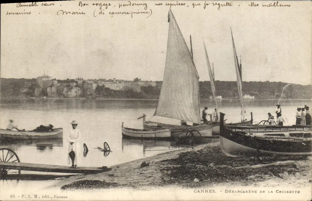 Cannes - Molo da Croisette — P. L. M., editora, Cannes, n°63 - Frente