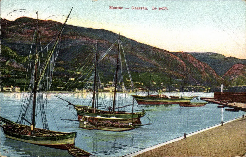 Menton — Garavan. Het haven. — Editie T18 - Voorkant