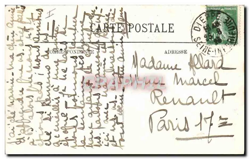 Hafen von Dieppe im 17. Jahrhundert — LL - Rückseite