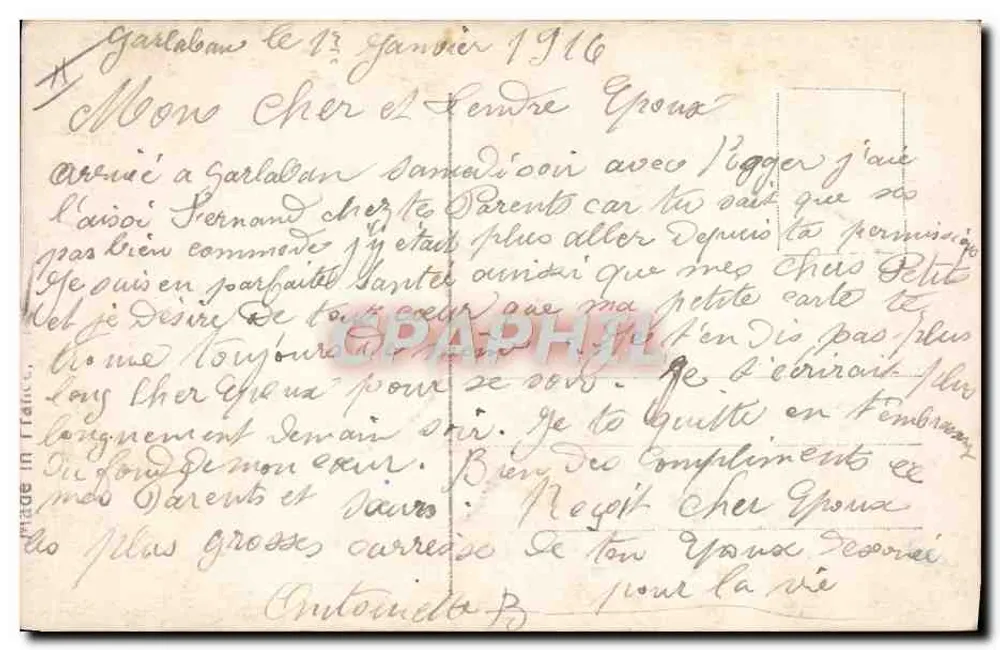 Junge Brautpaare — himmlische Szene mit Engeln — REX 4542 - Rückseite