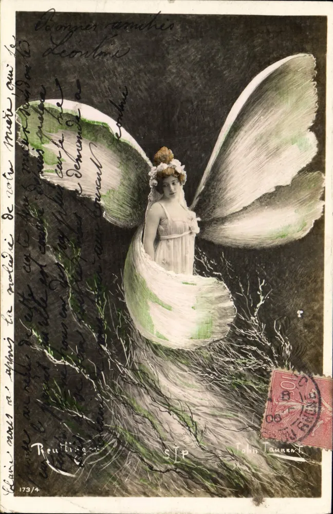 Fee mit Schmetterlingsflügeln — John Taunant, Serie 173/4 - Vorderseite