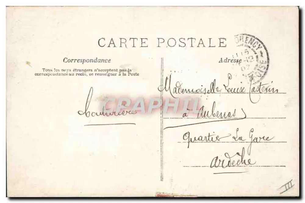 Bebê Roger — Nascimento em 8 de dezembro de 1907 — A.N. Paris - Verso