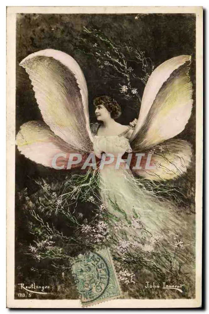 Fee mit Schmetterlingsflügeln — Illustration — Rouflinger, n°179/5 - Vorderseite