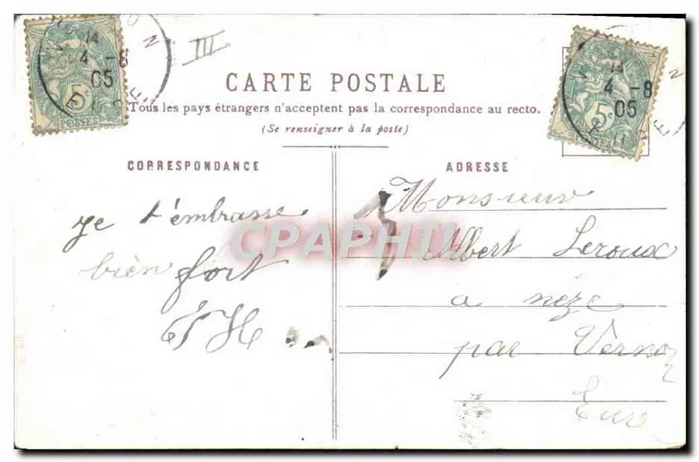 Mariposa sobre capuchinhas — Amizade — G. B. / Sérak - Verso