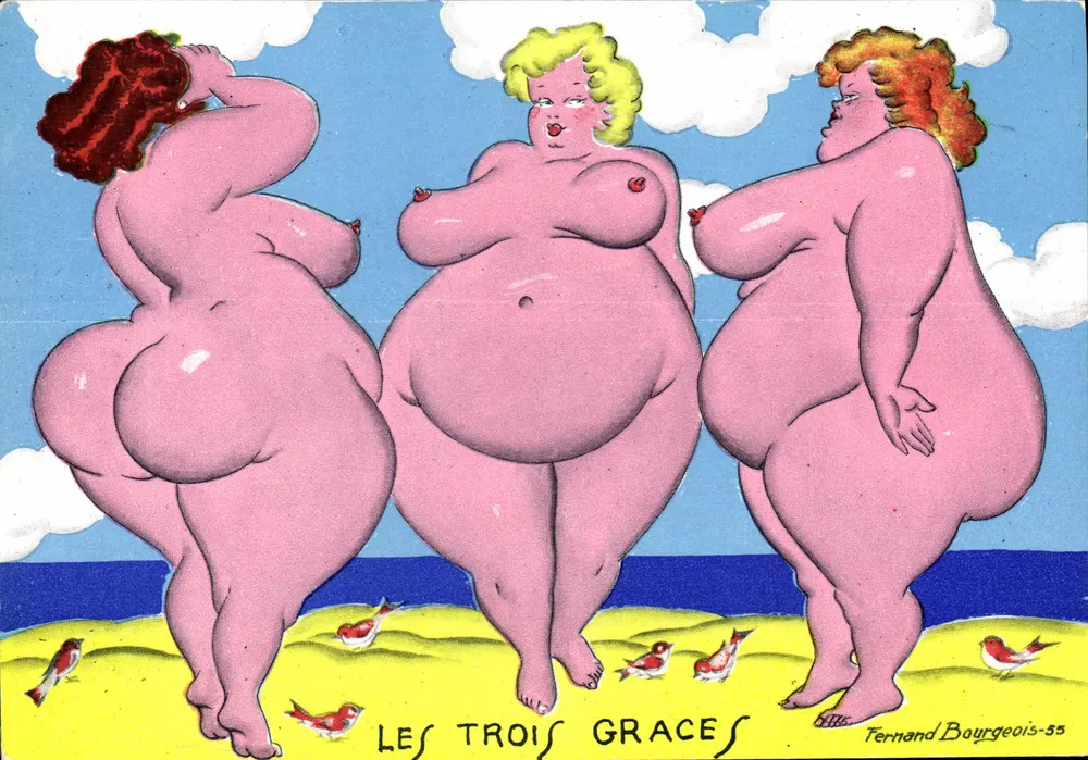 Die Drei Grazien — Karikatur — Fernand Bourgeois-55 - Vorderseite