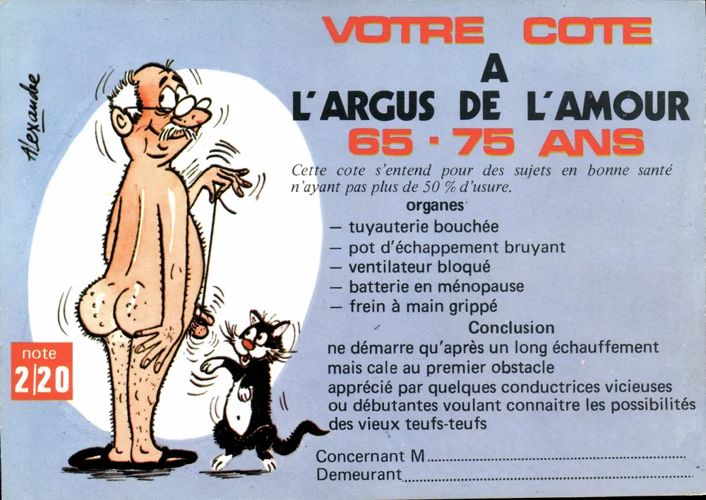 Ihr 'Argus'-Rating für Liebe — 65-75 Jahre — Editions LYNA, Serie 674/5 - Vorderseite