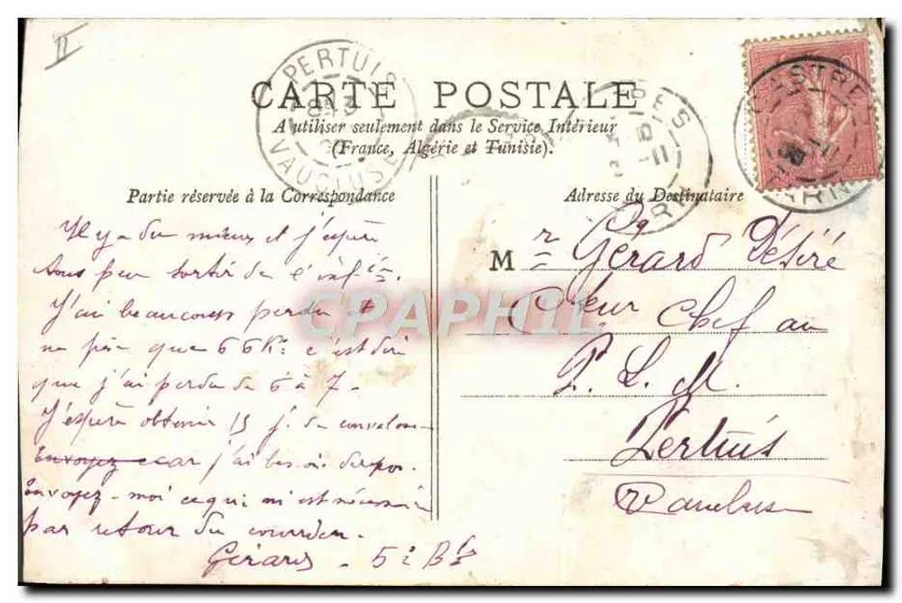 Janeiro: Escola a Pé — L. Malezaine — E.R. Depositado Paris - Verso