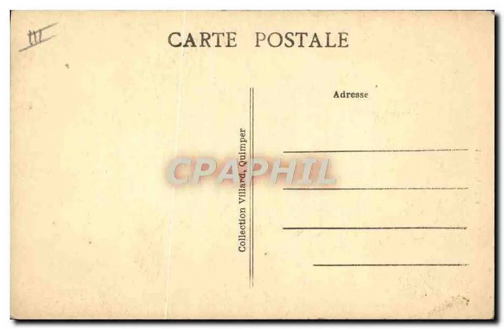 Charité — cena de caridade com uma mulher e dois crianças — Collection Villard, Quimper, n°1104 - Verso