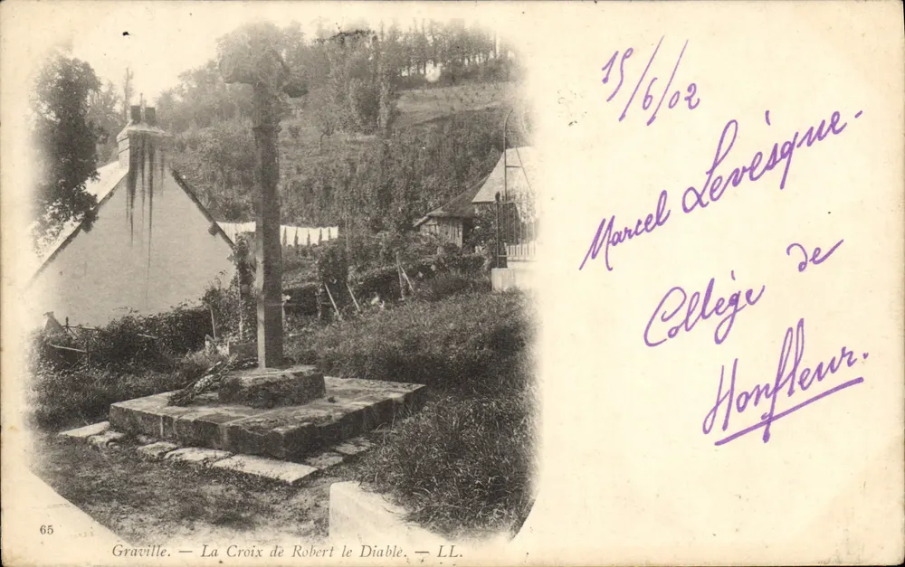 Graville — A Cruz de Robert le Diable — LL. n°65 - Frente