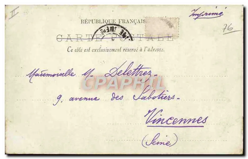 Graville — A Cruz de Robert le Diable — LL. n°65 - Verso