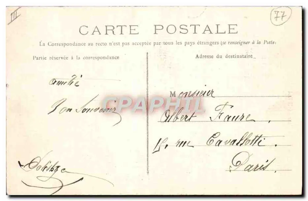 Annet — Torre do Diabo — Edição F. Godelroy — n° 1486 - Verso