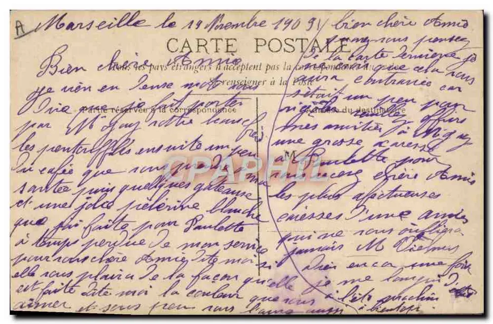 Jovem mulher ao telefone — texto amoroso — CIRCÉ n°4270 - Verso
