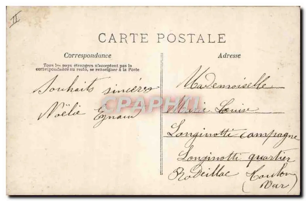 Kleine Mädchen, die mit einem Telefon spielen — A.N. Paris, Nr. 656 - Rückseite