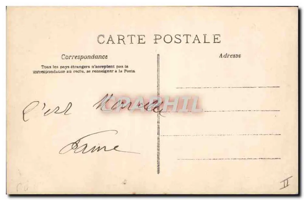 Kleine Mädchen am Telefon — Jahr 1907 — AN Paris Nr. 656 - Rückseite