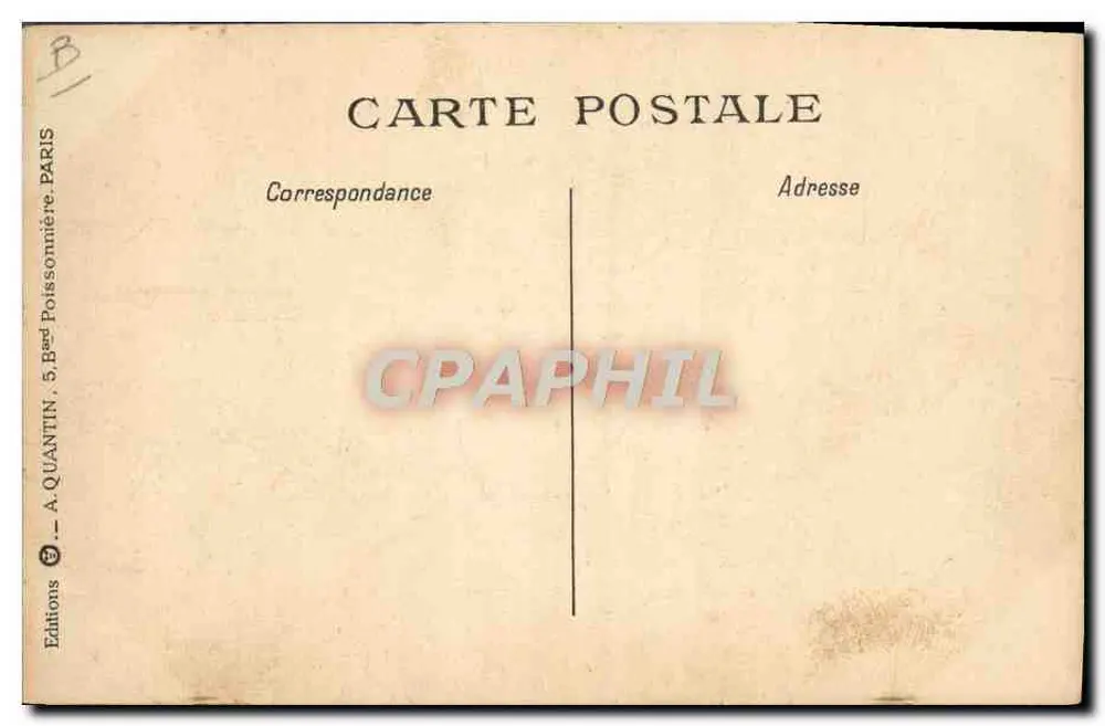 Ansichtskarte des Départements Eure — Verlag A. Quantin, Paris - Rückseite