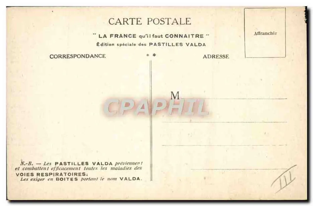 Le Mans — Portal da catedral e casa do Grabatoire — Edição especial das Pastilles Valda - Verso
