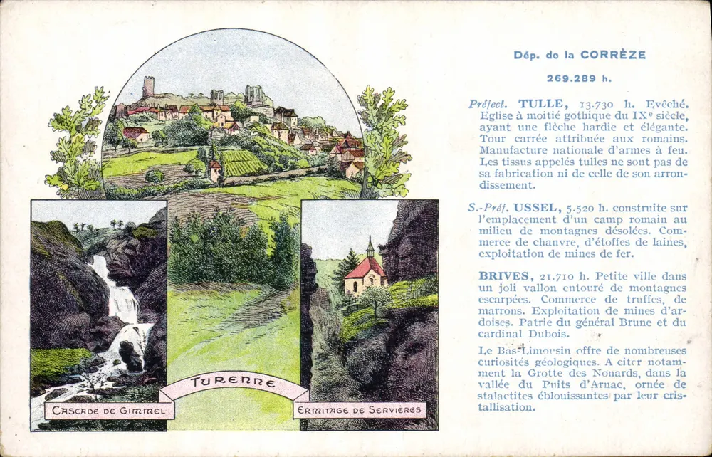 Turenne — Waterval Gimmel, Ermitage van Servières — Speciale editie Valda Pastilles - Voorkant