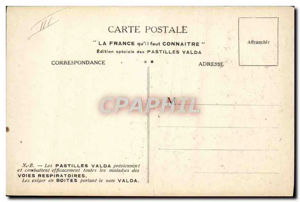 Amiens — Catedral de Amiens — Edição especial das Pastilhas Valda - Verso